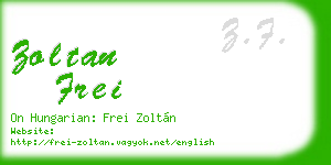 zoltan frei business card